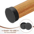thumbnail image 4 of 1.5" Non Slip Furniture Coasters, 12pcs Round Rubber Furniture Pads Caster Cups Furniture Feet Floor Protectors Bed Stopper for Hardwood Floors Table Sofa, Black, 4 of 7