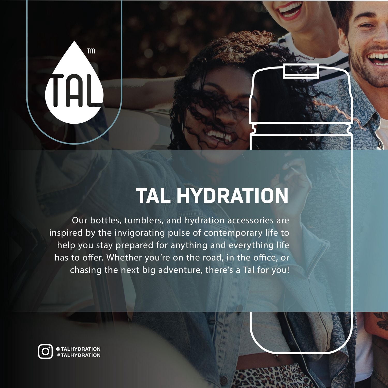 TAL Tasse à café alpiniste en acier inoxydable 20 fl oz, noir