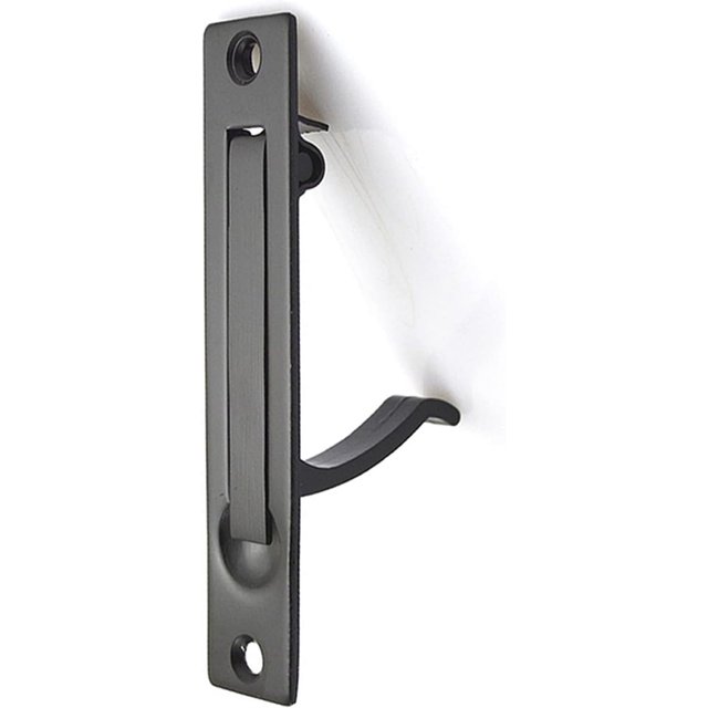 HSHDLDF Pocket Door Edge Pull Professional Stainless Steel 304 4" Hidden Door Handle Flush Mount Pocket Door Hardware for Pocket Sliding Door Spring Loaded (Matte Black)