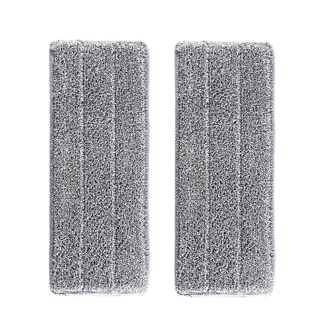 TIMIFIS Mops For Floor Cleaning Replacement Microfiber Washable Spray Household Mop Clean. The image displays two grey microfiber mop pads with a textured surface, each measuring 33x12 cm. These washable and reusable pads are compatible with spray mops and are ideal for cleaning floors in kitchens, bedrooms, living rooms, and offices.