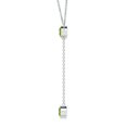 thumbnail image 2 of Angara Collier en Péridot Naturel - Collier Style Lariat Rond en Péridot Serti Clos 2,8 ct en Platine pour Femmes, 2 of 8