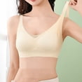 thumbnail image 4 of Amzcrzy 3PC Womens Bras Comfortable Supportive Lift Push up Bra Trendy Solid Color Ribbed Seamless T Shirt Bra M, 4 of 8