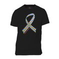 thumbnail image 1 of Autism Awareness T-Shirt à Manches Courtes pour Hommes avec Ruban - Noir - Petit, 1 of 1