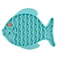 thumbnail image 1 of Pet Lick Pad Paw Fish Anti-choking Kitten Distraction Mat Puppy Slow Feeder Pad, 1 of 10