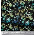 thumbnail image 3 of Soimoi Rayon Fabric Star,Crossbones & Skull Halloween Print Fabric by Yard 56 Inch Wide, 3 of 3