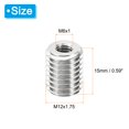 thumbnail image 2 of Unique Bargains Adaptateurs Filetage Manchon Réducteur Écrou 20pcs M12x1.75 Mâle à M6x1 Femelle Réparation Insert Écrou 15mm, 2 of 7