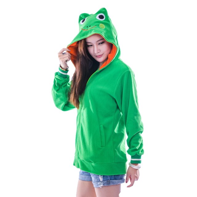 Unisex Animal Cosplay Frog Sweaters Hoodie Hooded Sweatshirts M