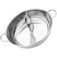 thumbnail image 1 of Yazoeia Hot Pot with Divider, Stainless Steel 12.6 Inch Divided Hotpot, Hot Pot Pan Hotpot Pot Double Sauce Pot for Induction Cooktop Gas Stove CJC912-138793, 1 of 9