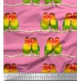 thumbnail image 1 of Soimoi Polyester Crepe Fabric Branch & Colorful Parrot Bird Print Fabric by Yard 42 Inch Wide, 1 of 3