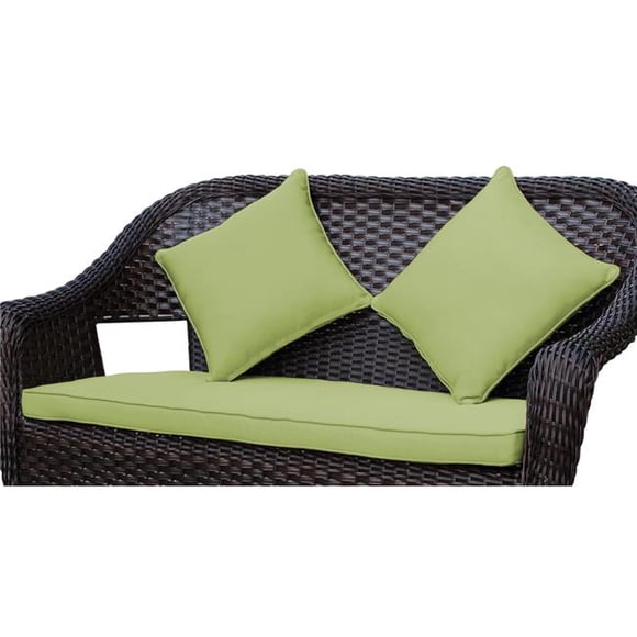Coussin d'Amour Clark de 2 Po avec 2 Oreillers, Vert Sauge