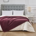 thumbnail image 3 of Mainstays Velvet Plush Throw,size:50X60",Solid Wine Color, 3 of 5