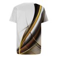 thumbnail image 4 of cllios Chemises pour Hommes 2024 Tendance T-Shirt à Col Rond Imprimé Illusion d'Optique 3D Été Décontracté Manches Courtes Hauts à Imprimé Graphique Cool Musculation Entraînement Athlétisme Tee Or S, 4 of 4