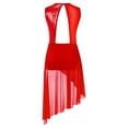 thumbnail image 3 of Alvivi Enfants Filles Brillant Lyrique Ballet Robe de Danse Justaucorps de Gymnastique Sans Manches Tenue de Danse Moderne Costume Rouge 16, 3 of 6