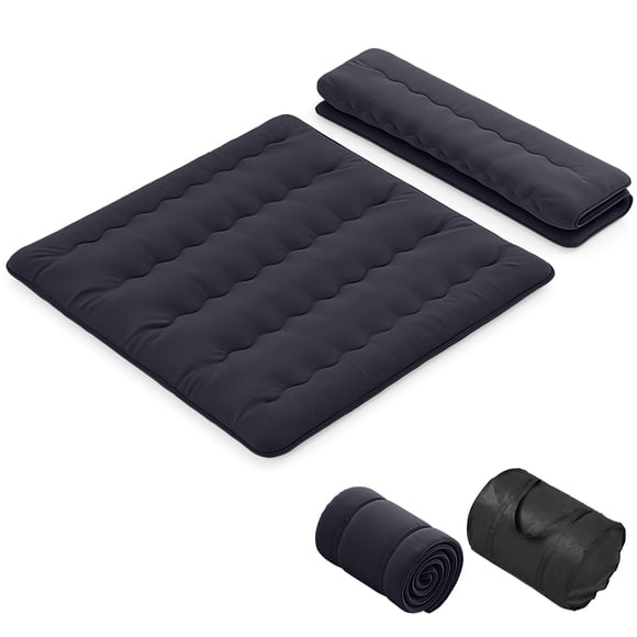 Costway King Futon Mattress Japanese Floor Sleeping Pad Washable Cover Carry Bag Black
