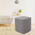 thumbnail image 3 of Housses de Pouf Repose-Pieds Carrées Housse de Tabouret Décorative - Gris, 3 of 7