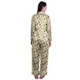 thumbnail image 3 of Moomaya Ensemble de Pyjama à Manches Longues et Shorts pour Femmes, Pyjama en Satin à Boutons pour Femmes, 3 of 6