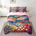 thumbnail image 2 of Erosebridal Groovy Daisy Bedding Sets Full Size, Rustic Botanical Comforter Sets with Sheets, Floral Decor, Reversible 7-Piece, 2 of 5