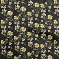 thumbnail image 1 of oneOone Cotton Flex Black Fabric Florals Craft Projects Decor Fabric Printed By The Yard 40 Inch Wide, 1 of 4