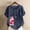 Navy Women Clothing, variant on Deals of The Day Clearance Iumwxz Loose Fit Casual Plus Size Blouses Ornamental Buttons Women Clothing Floral Graphic Tee Tops Short Sleeve Round Neck T Shirts for Ladies Street Wear