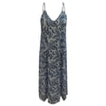 thumbnail image 4 of Fridja Été Femmes V-Cou Casual Impression en Vrac Sans Manches Robe Longue, 4 of 4