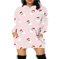 thumbnail image 1 of Ladies‘ Christmas Hoodie with Long Sleeves and Cartoon Print  featuring Pockets, 1 of 5