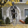 thumbnail image 2 of Halloween Skeleton Prop, Human Full Size Skull Hand Garden Model Decor, Life Size Realistic Human Bones, Can be Suspended from Ceiling, Suitable for Halloween or Prank Themes (D), 2 of 6