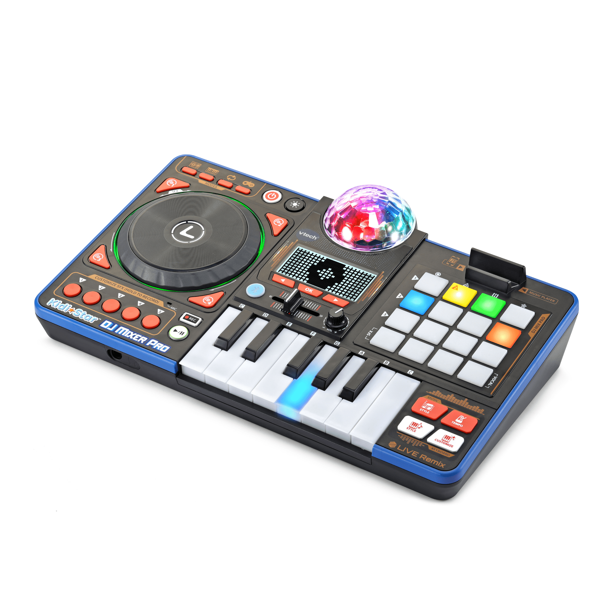 VTech Kidi Star DJ Mixer Pro Kids Real Music Turntable, Piano and