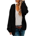 thumbnail image 1 of LOVZFMLL Cardigan for Women's Cardigan Color Coarse Knit Loose Oversized Knitwear, 1 of 5
