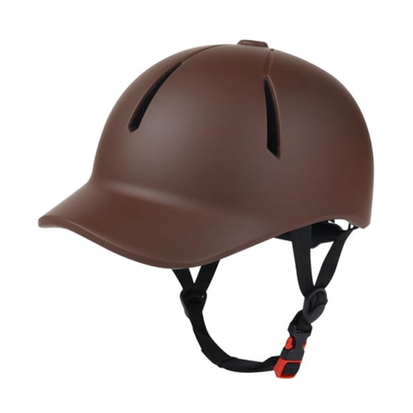 Quzzie Equestrian Helmet Horse Riding Helmet Adjustable Cycling Helmet Ventilated Head Cap Impact Resistant PC EPS Material Suitable for Horseback Riding Roa coffee S