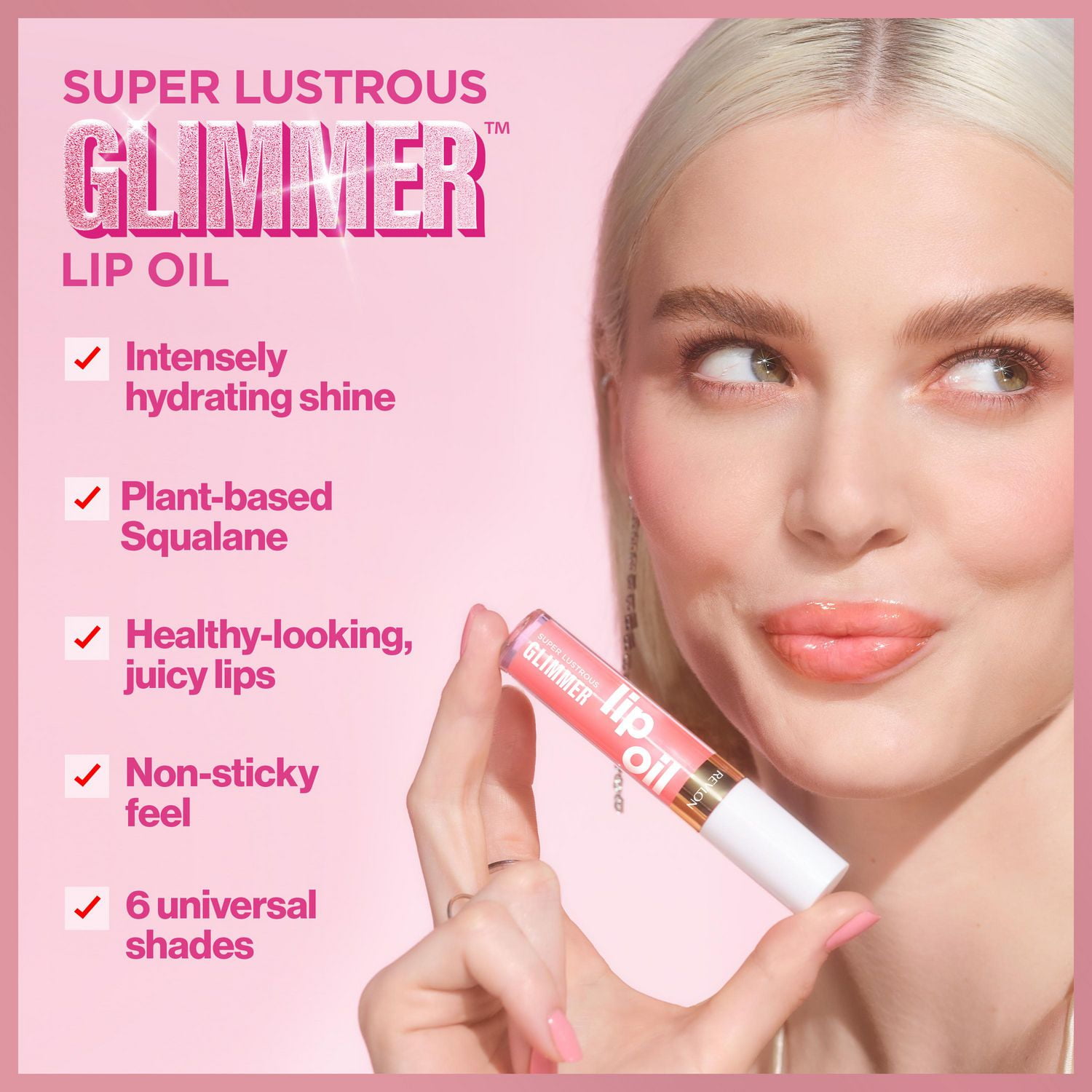 Huile à lèvres Super Lustrous Glimmer™, Hydratante
