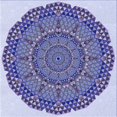 thumbnail image 1 of Ahgly Tapis d'Intérieur Lavable en Machine Carré Transitionnel Violet Pervenche Profond, 7 Pieds Carré, 1 of 7