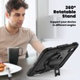 thumbnail image 4 of XYX For iPad Pro 11 inch Case 2024 (M4), 360 Rotating Shockproof Cover with Stand, Screen Protector, Shoulder Strap, Black, 4 of 7