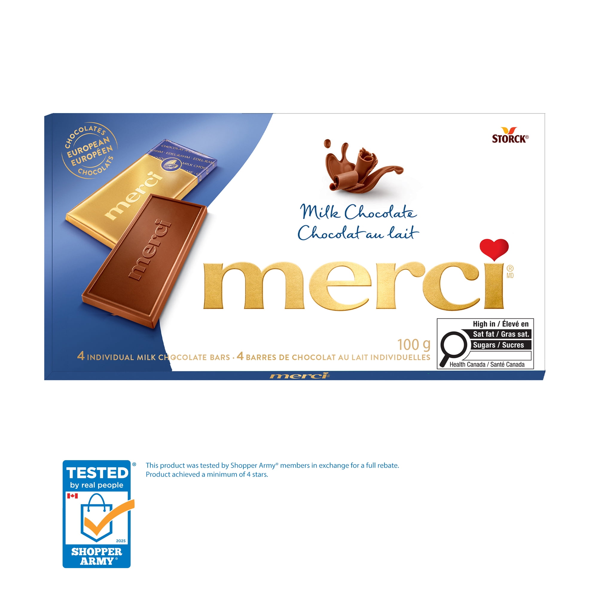 Barres de chocolat merci® - Au Lait