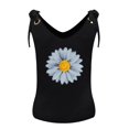 thumbnail image 3 of Pompotops Camisole Tendance Mode 2021 Col en V Imprimé Marguerite pour Femmes, 3 of 6
