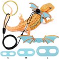 thumbnail image 2 of Qocolhg Lizard Leash Escape Proof Adjustable Harness for Bearded Dragon Leopard Gecko Iguana, Reptile Leash Lightweight Polyester Outdoor Walking Rope for Small Reptiles, 3 Sizes S/M/L, 2 of 6