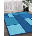 thumbnail image 3 of Ahgly Company Machine Washable Indoor Rectangle Transitional Blue Area Rugs, 7' x 10', 3 of 7