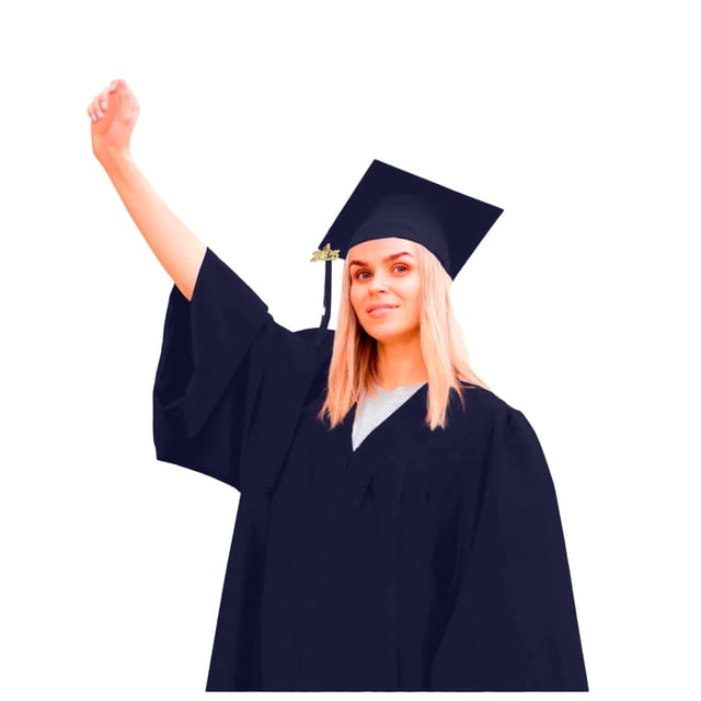 GDREDA Adult Unisex Graduation Gown Set College & High School Robe With Cap & Tassel Coat plus Size Women