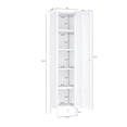 thumbnail image 3 of Naomi Modern 15 Single Locker Storage Cabinet with 5 Adjustable Shelves in White, 3 of 9