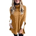 thumbnail image 2 of IMENGL Long sleeves plus size sweater dress, Yellow M, Size M-2XL, 2 of 5