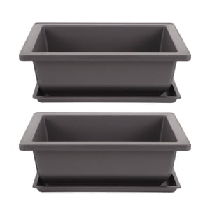 2 Sets Plastic Plant Pots Flower Pot for Garden Plastic Flower Pot Bonsai Planters with Saucers