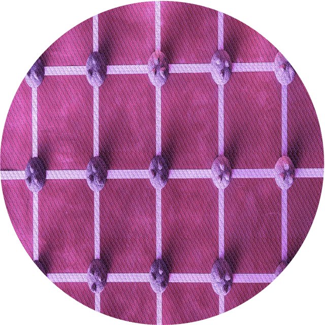 Ahgly Company Tapis d'Intérieur Ronds Transitionnels Lavables à la Machine, Violet Moyen Rouge Rose, 8 Pieds Rond