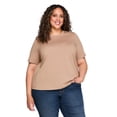 thumbnail image 1 of Lane Bryant Women's Plus Crew-Neck T-Shirt, 1 of 6