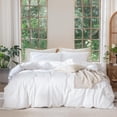 thumbnail image 1 of Bedding Duvet Cover Set Washed Cotton Linen Like Textu Breathable Durable Soft Comfy (Tannish Linen Grey Queen), 1 of 7