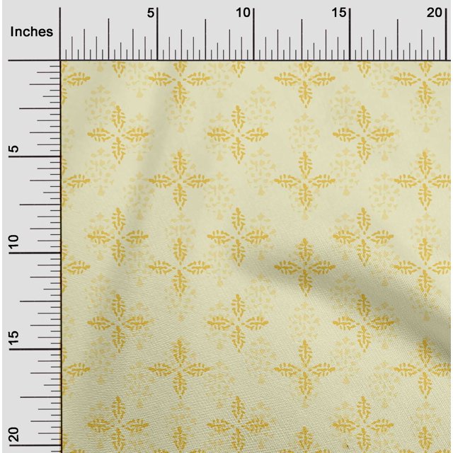 oneOone Cotton Poplin Fabric Floral Block Decor Fabric Printed BTY 42 Inch Wide