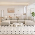 thumbnail image 1 of The Magic Home Canapé de Coin Convertible Modulable 4 Places en Velours Côtelé Beige,, 1 of 9