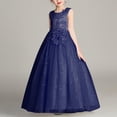 thumbnail image 2 of LOVZFMLL Jupe Princesse à Nœud pour Filles, Été, Manches Courtes, Volants, Dentelle, Col Rond, Broderie, en Maille, 2 of 5