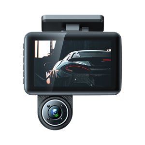 3 Caméras Dash Cam 4in Clear voiture Vue arrière miroir vidéo d'enregistrement de voiture caméscope grand angle