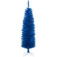 thumbnail image 1 of HOMCOM Pencil Artificial Christmas Tree, Pencil Xmas Tree, Deep Blue, 1 of 10