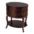 thumbnail image 1 of Butler Specialty Company Jarvis Table d'Appoint Ovale en Bois à 2 Tiroirs - Brun Terre d'Ombre, 1 of 8
