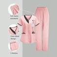 thumbnail image 2 of RXMEKW V-Neck Tunic And Pants Set For Women, 95% Polyester 5% Spandex, Short Sleeve Scrub Uniform For Medical Professionals, 2 of 9